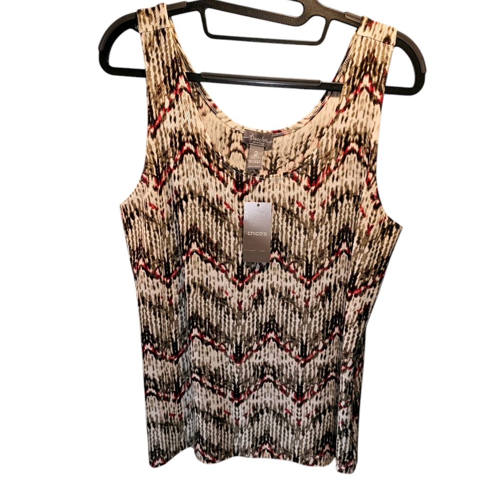 Chico's sz. Large earth tones tanktop nwt